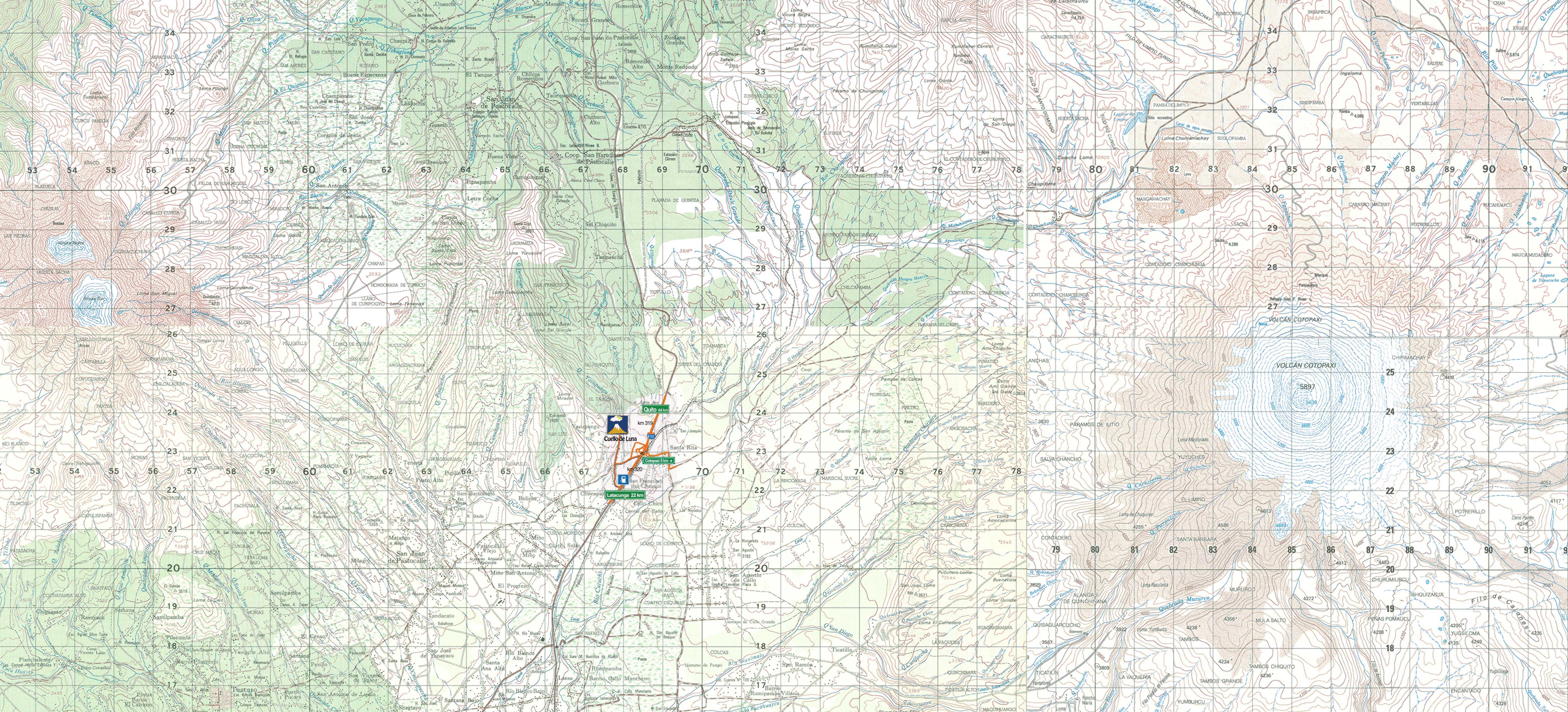 map cotopaxi iliniza